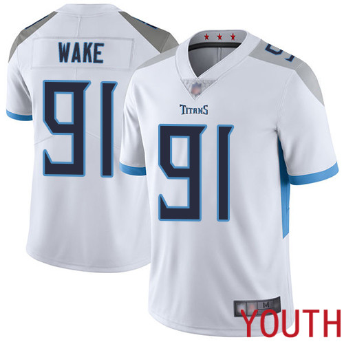 Tennessee Titans Limited White Youth Cameron Wake Road Jersey NFL Football 91 Vapor Untouchable